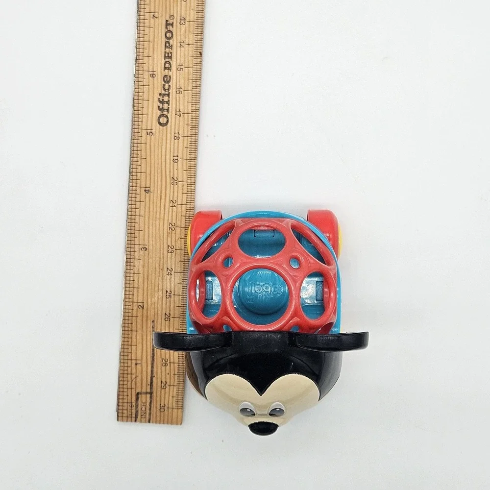 Disney Mickey Mouse Oball Toy Car Red Blue Rolling Rattle Baby Toddler